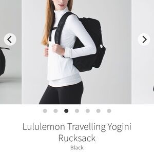 Rare find! Lululemon Travelling Yogini Rucksack yoga bag Black *no detach pouch